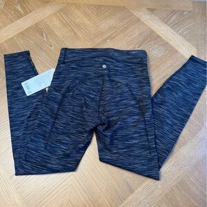 NWT Lululemon Power Thru 28” Heather Black